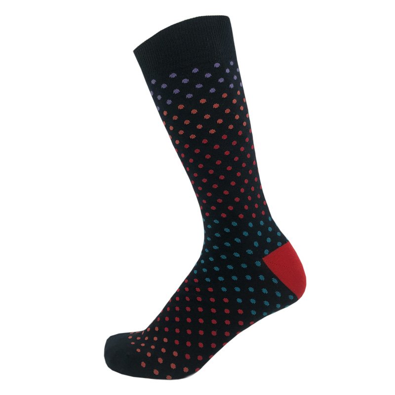 Custom men cotton socks wholesale happy crew socks